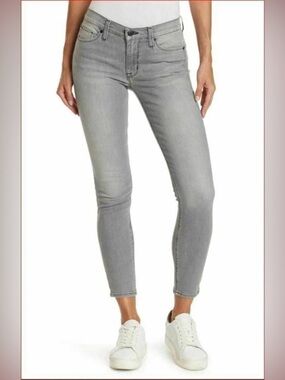 Hudson Jeans Light Gray Cropped Skinny Ankle Jeans color SLNA